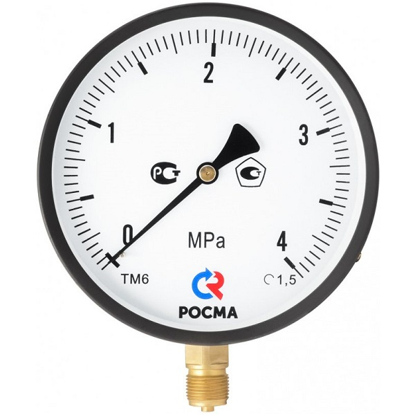 Манометр технический Росма ТМ-610 Р.00 (0– 0,16 МПа) M20×1,5. 1,5