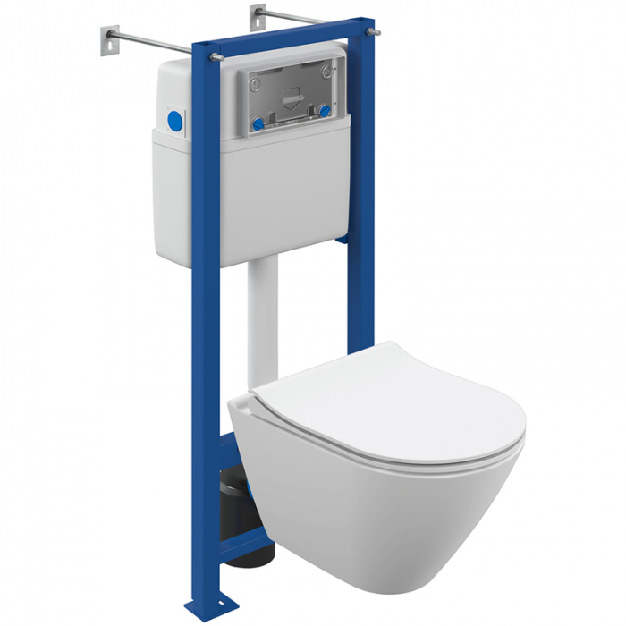 Комплект Cersanit инсталляция VECTOR с подвесным унитазом CITY SMART CO DPL EO slim LP