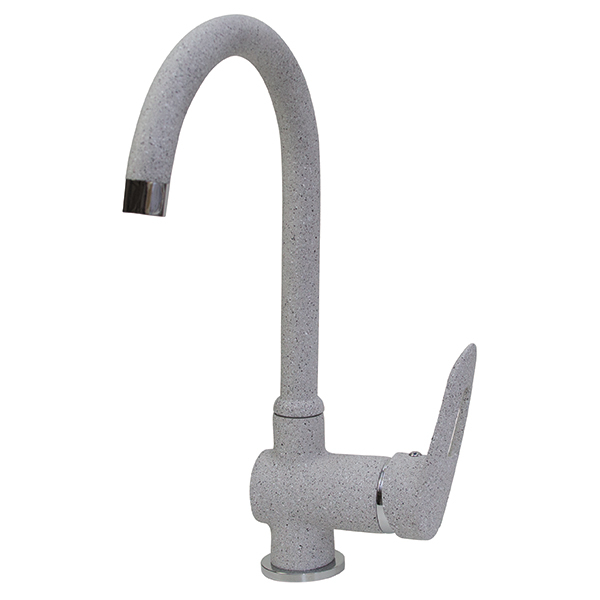 Смеситель для кухни Mixline ML-GS04 (310) однорукояточный, серый