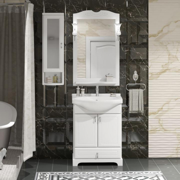 Комплект мебели для ванной комнаты Opadiris КЛИО 65, белый матовый
