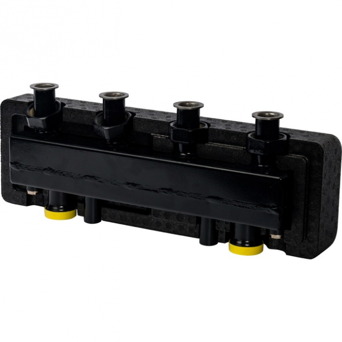 Коллектор стальной распределительный с гидрострелкой Stout SDG-0018-004002 DN25, 2 отопительных контура