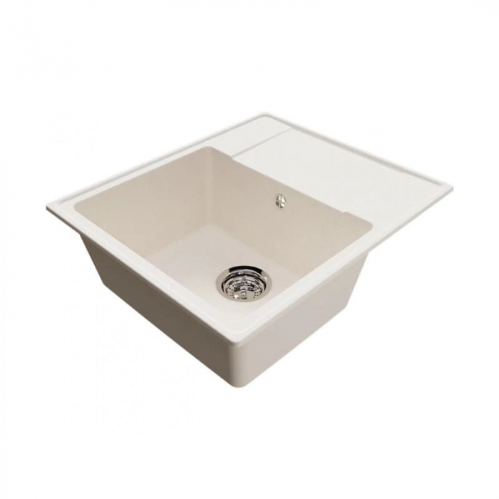 Мойка из искусственного камня MixLine УЛЬТРА МЛ-ГМУ05 575x495/190 белый камень