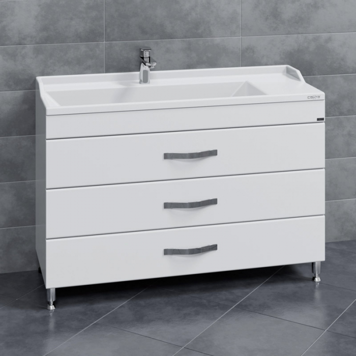 Тумба для раковины Санта Виктория-120 напольная (ум. Elen-120 литьевой мрамор) 700137N