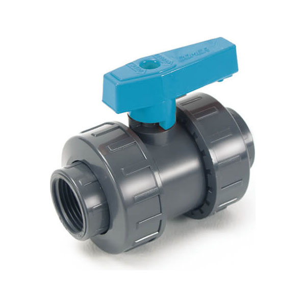 Шаровой кран муфтовое окончание с ВР с регулируемым суппортом BVD41 2.1/2" PN16 PVC-U Comer