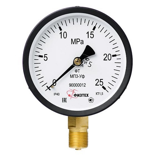 Манометр технический МП3-Уф d.100 РШ (0 -40,0 МПа) 1,5 М20×1,5