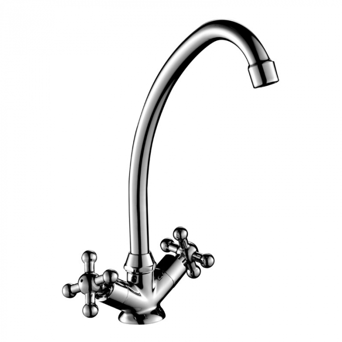 Смеситель для кухни Rossinka G02-71 двухрукояточный