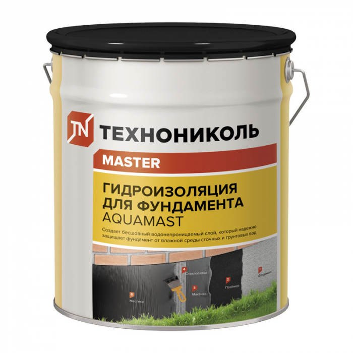 Мастика битумная ТЕХНОНИКОЛЬ AquaMast, 18 кг