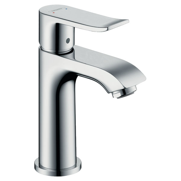 Смеситель для раковины Hansgrohe Metris однорукояточный, 100, без сливного гарнитура, хром (31186000)