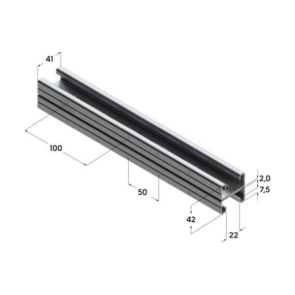 Профиль TSC 41х 42Dx2,0-6000 Zn600 (1 шт/кор)