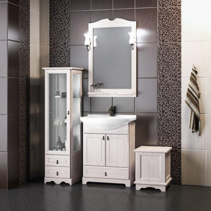 Комплект мебели для ванной комнаты Opadiris КЛИО 65, беленый бук
