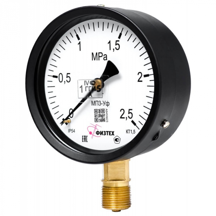 Манометр технический МП3-Уф d.100 РШ (0 -250 кПа) 1,5 М20×1,5