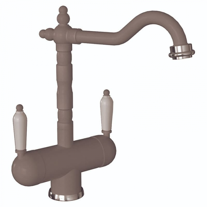 Смеситель для кухни Flortek АРИЯ FL однорукояточный, с подключением к фильтру, бежевый