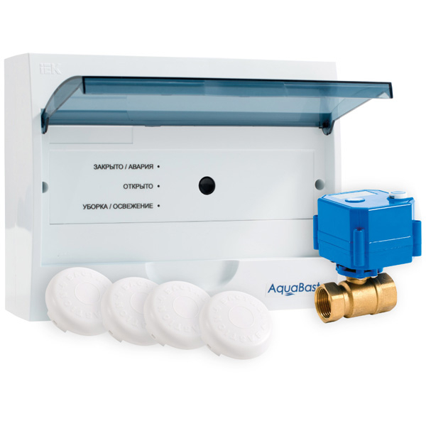 Комплект защиты от протечек воды AquaBast Line Коттедж 1" (1 кран, 3 датчика)