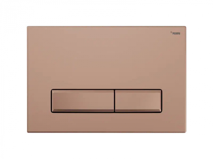 Панель смыва РЕХАУ NOVA LONG 001 с прямоугольными клавишами, пластик, розовое золото, матовый