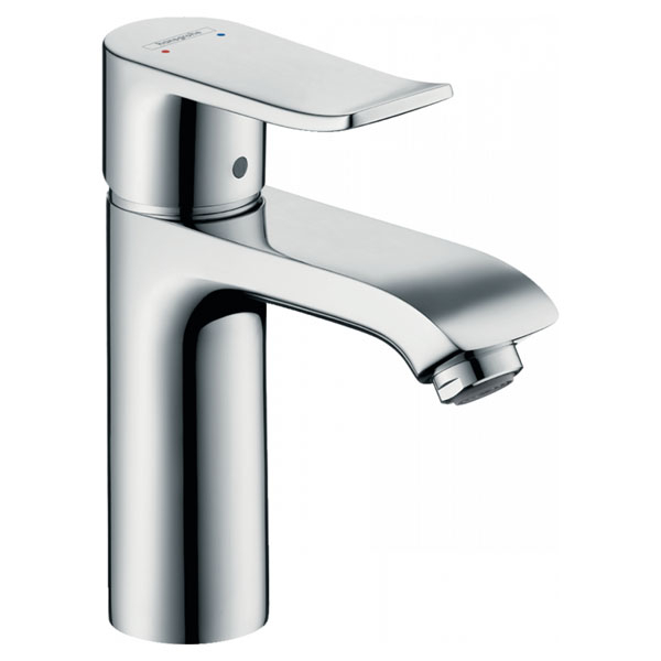 Смеситель для раковины Hansgrohe Metris однорукояточный, 110, без сливного гарнитура, хром (31204000)