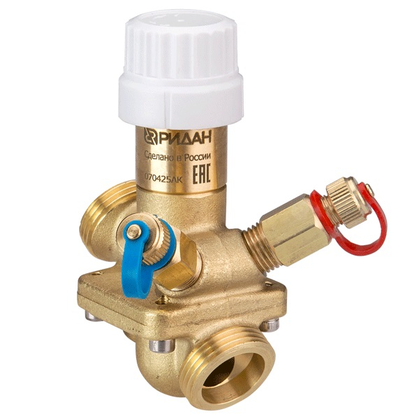 Комбинированный балансировочный клапан Ридан AQT-R3 DN20 (G 1) PN16 с измерительными ниппелями