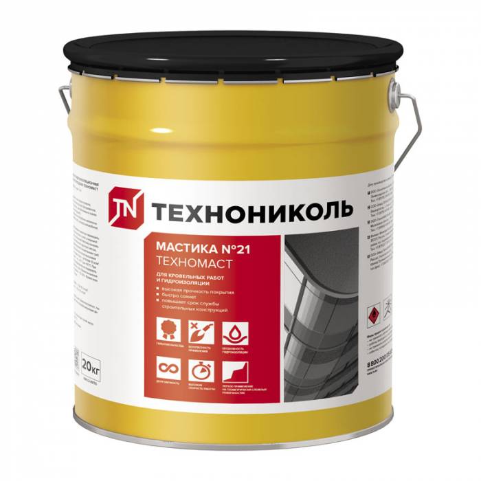 Мастика кровельная ТЕХНОНИКОЛЬ № 21 Техномаст, 20 кг