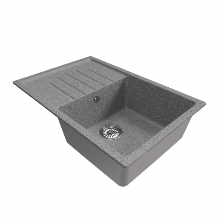 Мойка из искусственного камня MixLine КОМФОРТ МЛ-ГМ19 750x500/200 темно-серая