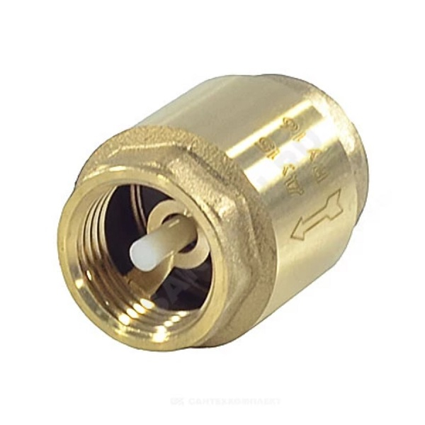 Клапан обратный осевой SantechSystems DN40 (1.1/2") в-в, латунь, диск пластик