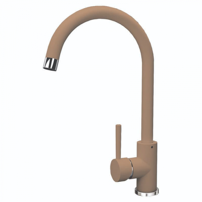 Смеситель для кухни Flortek АЛЬФА FL однорукояточный, капучино