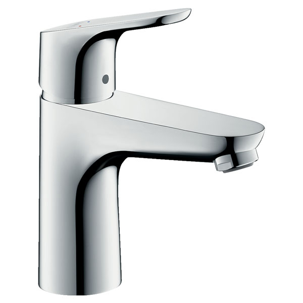 Смеситель для раковины Hansgrohe Focus однорукояточный, 100, со сливным гарнитуром, хром (31607000)
