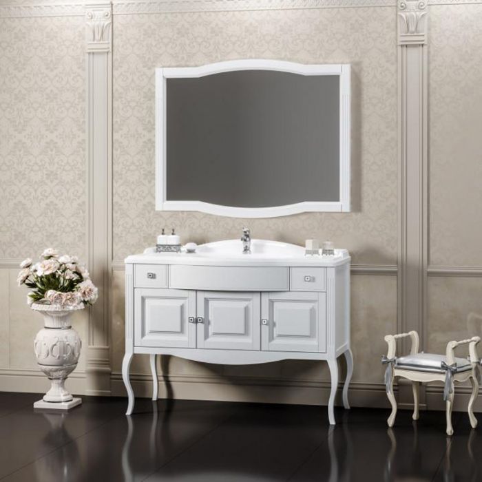 Комплект мебели для ванной комнаты Opadiris ЛАУРА 120, белый матовый
