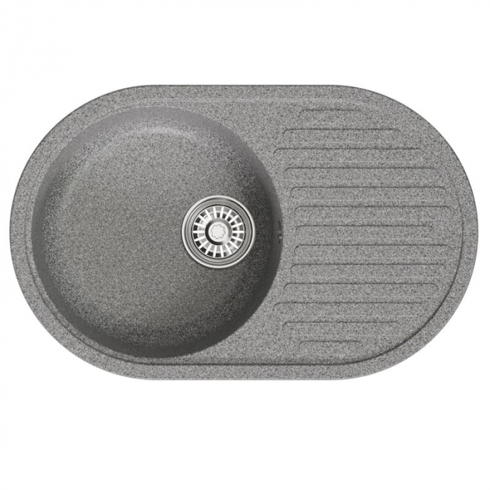 Мойка кухонная композитная MixLine ML-GM16 темно-серая