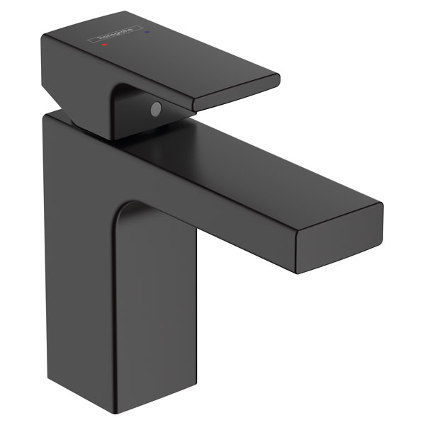 Смеситель для раковины Hansgrohe Vernis Shape однорукояточный, 100, без сливного гарнитура, матовый черный (71569670)
