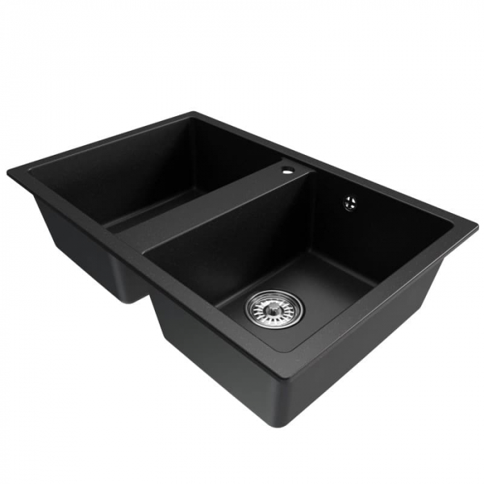 Мойка кухонная композитная MixLine ML-GM23 ультра-черная