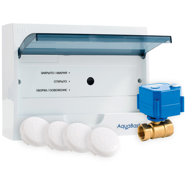 Комплект защиты от протечки воды AquaBast Line Коттедж 3/4" (1 кран, 3 датчика)