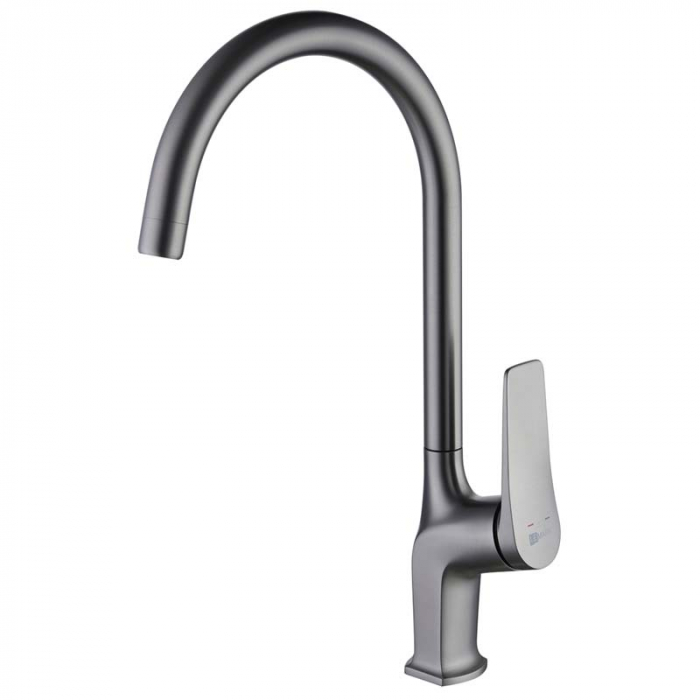 Смеситель для кухни LeMark BRONX LM3705GM однорукояточный, с поворотным изливом, графит