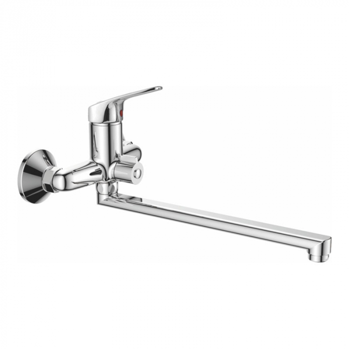 Смеситель для ванны Haiba HB2216 однорукояточный, длинный излив, хром