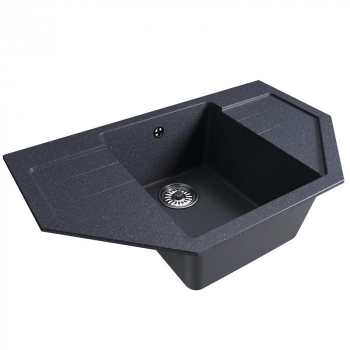 Мойка кухонная композитная MixLine ML-GM24 антрацит