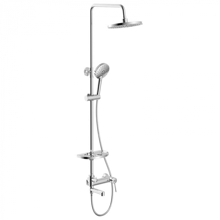 Душевая система LeMark MINIMA LM3862C однорукояточный, с поворотным изливом, регулируемая высота, хром