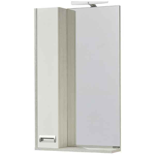 Зеркальный шкаф Акватон Бекка PRO 50 белый, дуб сомерсет 1A214502BAC20