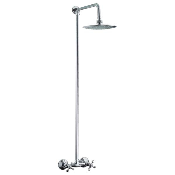 Душевая система Haiba HB2413 с двухрукояточным смесителем для душа, хром