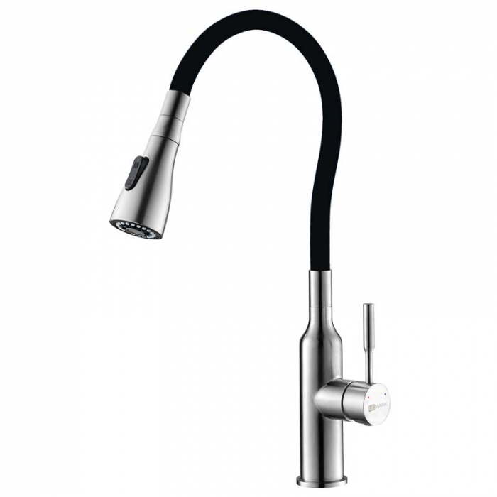 Смеситель для кухни LeMark EXPERT LM5082S-Black однорукояточный, с поворотным изливом, матовый/черный