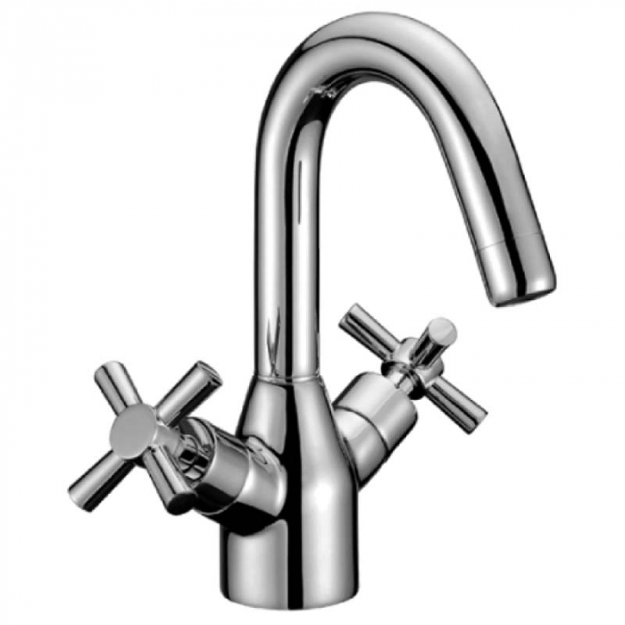 Смеситель для раковины LeMark NEO LM2207C двухрукояточный, с поворотным изливом, хром