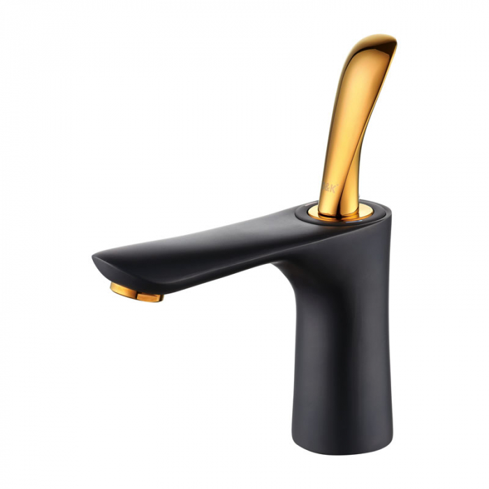Смеситель для раковины D&amp;K Venice.Baciano однорукояточный черный/золото DA1032159