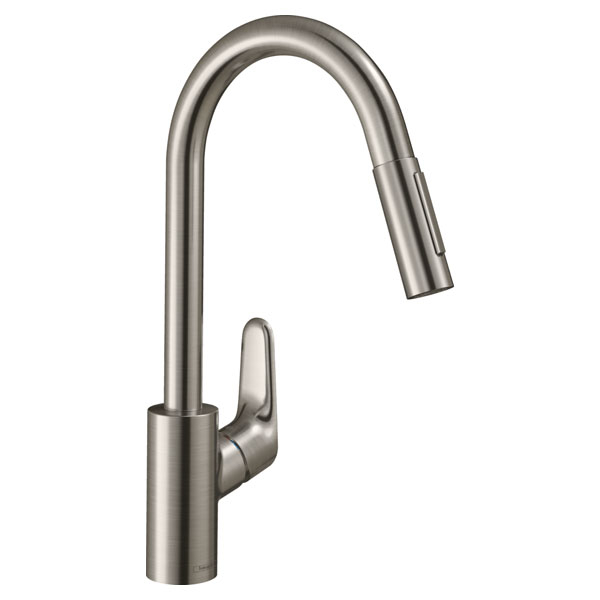 Смеситель для кухни Hansgrohe Focus M41 однорукояточный, сталь (31833800)