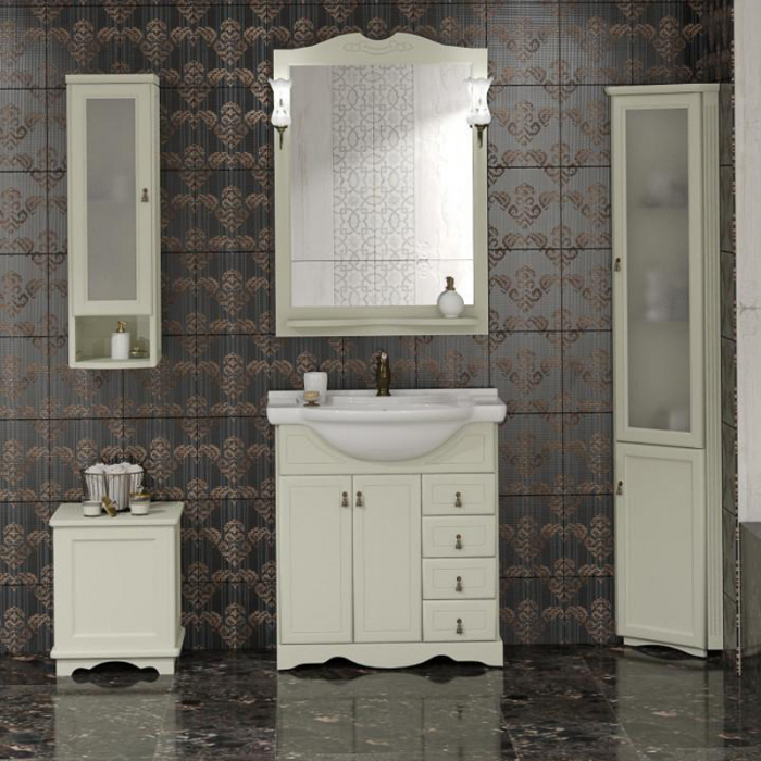 Комплект мебели для ванной комнаты Opadiris КЛИО 70, слоновая кость