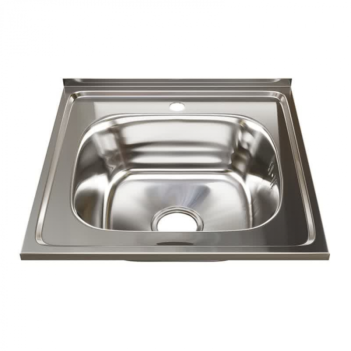 Мойка кухонная накладная MixLine 500x500/160-0,6 вып. 3 1/2 нержавеющая сталь, с сифоном