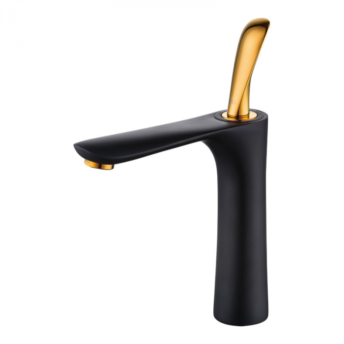 Смеситель для раковины D&amp;K Venice.Baciano однорукояточный черный/золото DA1032659